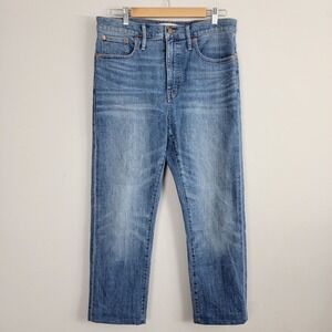 Madewell Jeans Full Length Classic Straight Selvedge Denim High‎ Rise Women's 31
